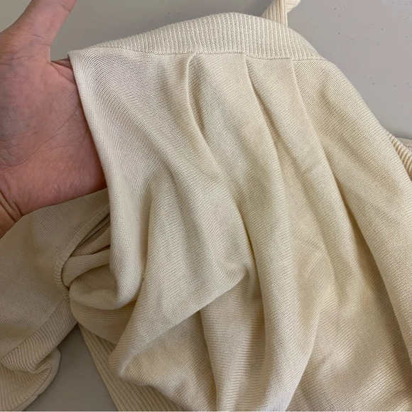 90s Diane Von Furstenberg Silk Blend Lightweight Knit Neutral Top Size Small - Picture 13 of 16